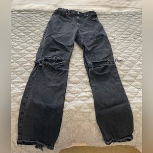 Abercrombie Ripped 90s Straight Ultra High Rise Jeans